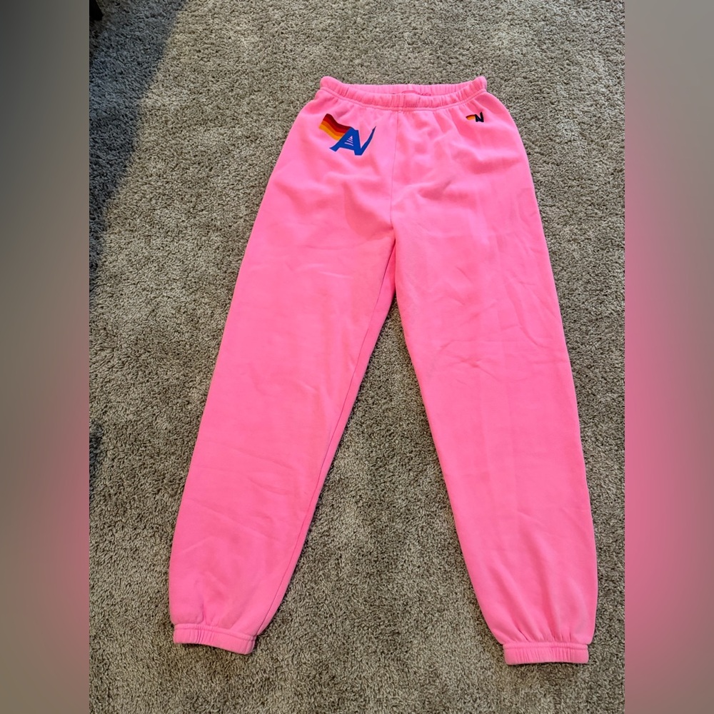 Aviator Nation Large Pink Joggers. 💕⚡️